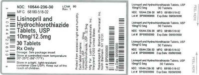 10/12-5mg 30ct - LABEL LISINOPRIL HYDROCHLOROTHIAZIDE TABS 10MG 12 5MG BPI(10544 236 30) LUPIN(68180 518 02) REV1